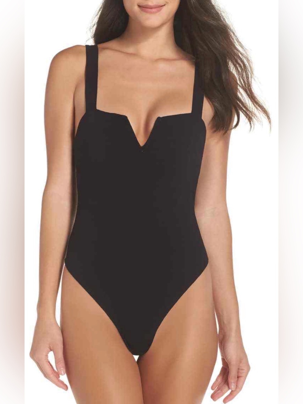 Free People Black One-Piece Bodysuit